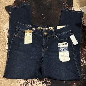 Seven7 Women's Midnight Blue Straight  Jeans